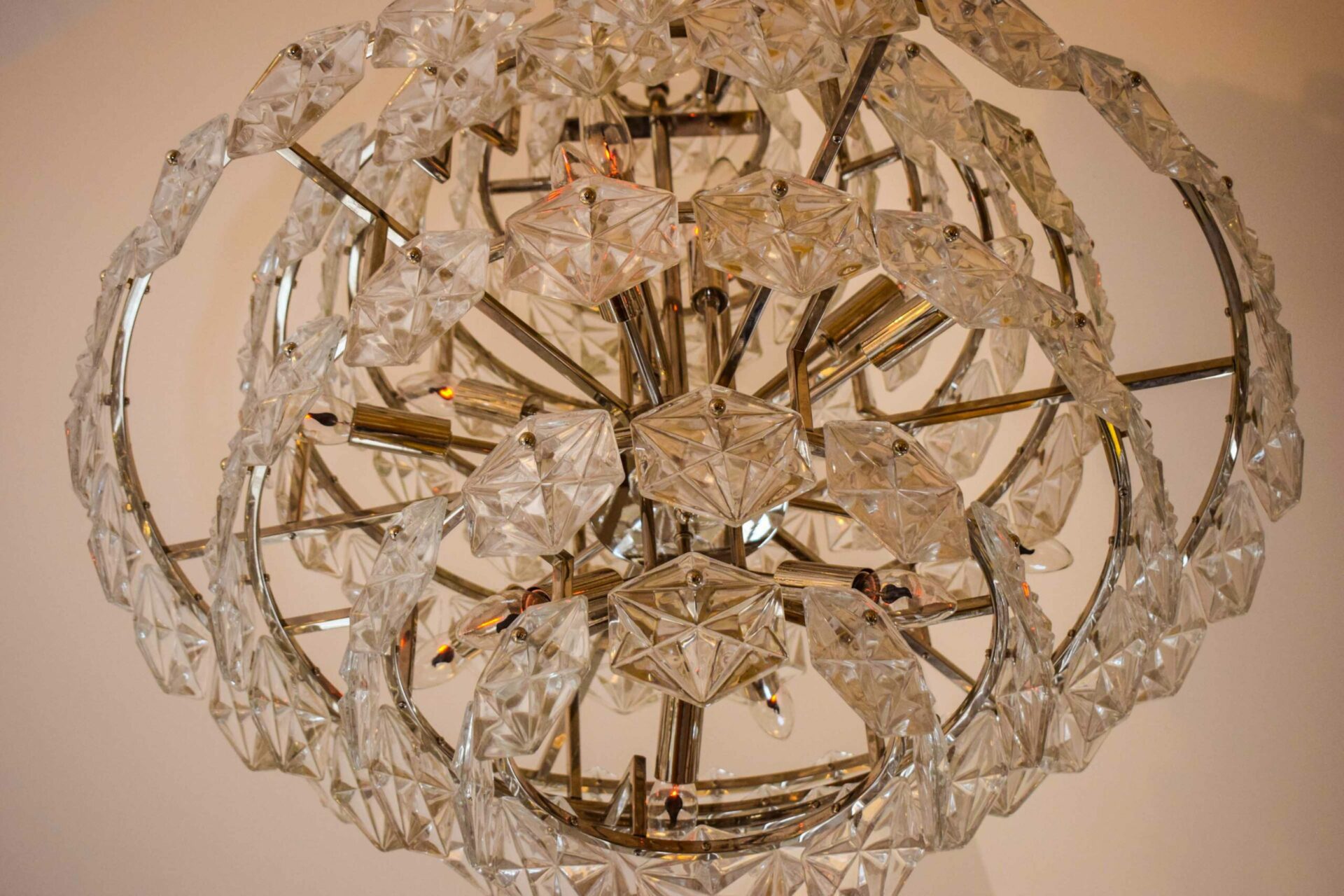 The chandelier in the entrance hallway to our Skyfall Luxury Hideaway