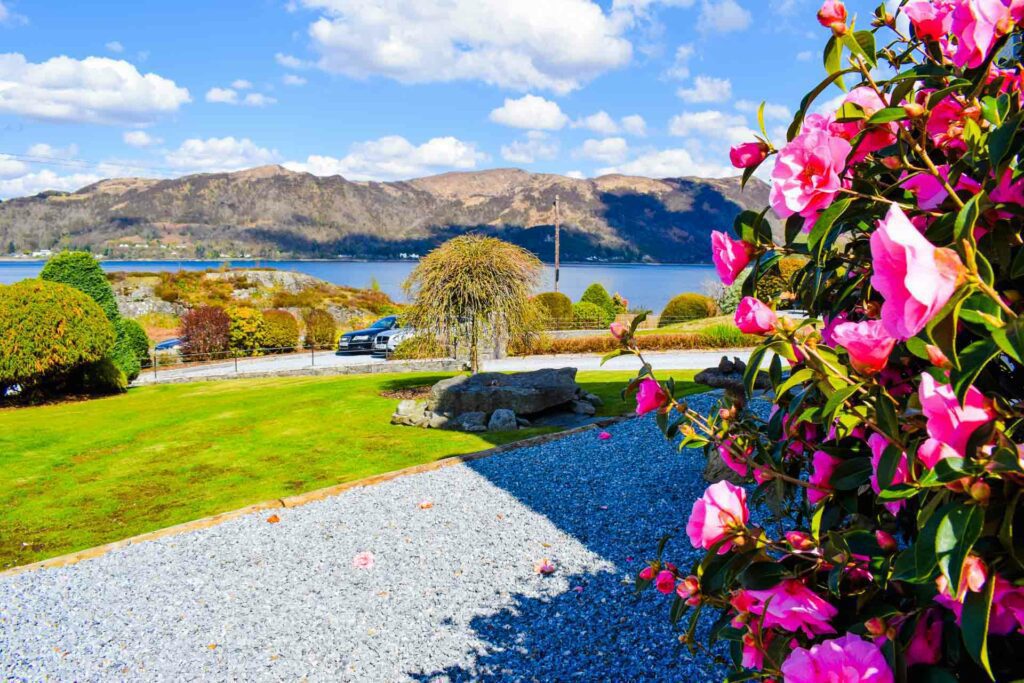 The beautiful loch views at Glencoe Hideaways
